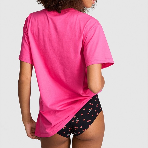 VS PINK CAMPUS COTTON TEE SHIRT XXL NWT - Picture 2 of 6